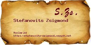 Stefanovits Zsigmond névjegykártya